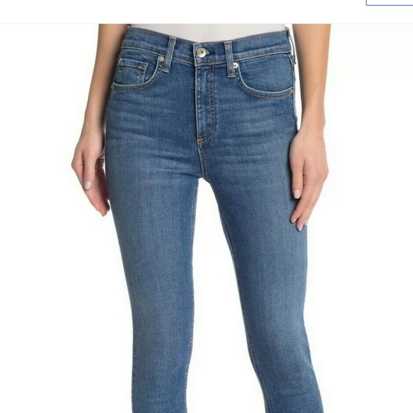 Rag and Bone High Rise Skinny El cut hem Jeans - Picture 4 of 14